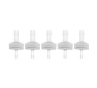HEROFFIX 5 Pcs Aquarium Plastic Hose Barb Fitting 1/8" to 15/64" Inline Check Valve One Way Non Return Barb Hose Fittings Clear Plastic
