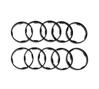 HEROFFIX Bicycle Headset Spacers 5mm Bike Handlebar Stem Spacers 28.6mm 1-1/8" Black Aluminum Alloy 10 Pcs