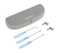 HEROFFIX Car Sunglasses Case for BMW X1 F48 2016-2024 Eyeglasses Holder Storage Box Plastic Grey 1 Set