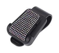 HEROFFIX Car Sunglasses Clip Universal Sun Visor Eyeglasses Holder Clip ABS, Rhinestone Black, Color 7.5x5cm/2.95 "x1.97 1 Pcs