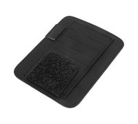 HEROFFIX Car Sunglasses Clip Universal Sun Visor Eyeglasses Holder Clip PU Leather, Rhinestone Black, Black 15.5x13cm/6.10 "x5.12 1 Pcs