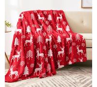 HeroFiber Christmas Blanket Extra Fluffy Soft Throw Blanket for Couch, Sofa, and Bed - and Plush Fleece Decorative Winter White Fur Christmas Blankets and Throws for Comfy Warmth - White 50" x 60