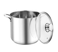 Herogo 12L Large Tri-Ply 27cm Stainless Steel Stock Pot with Visible Lid