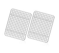 Herogo Cooling Rack Set of 2, Stainless Steel Mini Wire Rack for Baking, 22x16x2 cm, Metal Oven Baking Rack Fit Small Baking Tray & Toaster Oven, Non-Toxic & Rustproof, Oven & Dishwasher Safe
