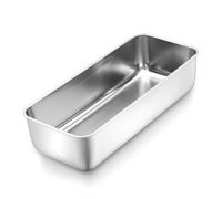 Herogo Loaf Tin, Stainless Steel 3lb Cake Tin Baking Loaf Pan, Large Metal Baking Bread Mould for Pumpkin Cake/Banana Bread/Lasagna/Toast, 31.5*13.6*7.5cm Rectangular Tin, Non-toxic, Dishwasher Safe