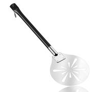 Herogo Pizza Peel 9 Inch, Round Turning Paddle with Detachable Handle, Stainless Steel Pizza Shovel for Oven Grill Baking Bread, Easy Store & Heat Resistant Oven Accessories Tool, Dishwasher Safe