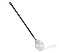Herogo Pizza Turning Peel, 8 Inch Stainless Steel Perforated Pizza Paddle Spatula, Metal Accessories Tool with Detachable Handle, Large Surface & Oven Safe