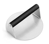 Herogo Stainless Steel Burger Press, 18 cm Round Burger Smasher with ABS Handle for Flat Top Grill, Barbecue, Squeeze Grease, Bacon, Sandwich, Food Grade & Dishwasher Safe