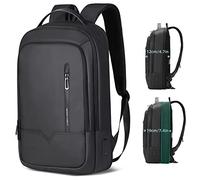 HEROIC KNIGHT 15.6 Inch Laptop Backpack, Expandable Waterproof Rucksack | Business Backpack with USB Charging Port, Water Resistant Anti-Theft Slim Laptop Rucksack for Office, Work, Travel & Outdo
