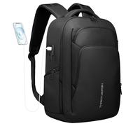 HEROIC KNIGHT Business Laptop Backpack 17.3 Inch, 30L Water-Resistant Travel Backpack with USB-A & USB-C Charging Port, Lightweight Work Backpack for Office, Commuting & Travel, Black