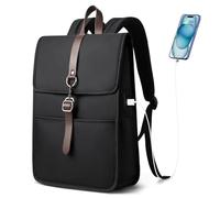 HEROIC KNIGHT Laptop Backpack for Men Women, Lightweight 15.6 Inch Business Work Bag with USB Charging Port, Anti-Theft Water Resistant Casual Daypack for Office College University Weekender-Black