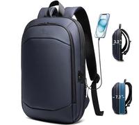 HEROIC KNIGHT Slim Expandable Laptop Backpack 17 Inch with USB Charging Port, Anti-Theft Waterproof Lightweight Rucksack for Men, Business Travel Work College Daypack, 27L Capacity
