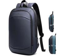 HEROIC KNIGHT Slim Laptop Backpack, Expandable Business Travel Backpack, Water-Resistant Anti Theft Laptop Rucksack, Lightweight Computer Work Bag Daypack For Men Women, Fits 15.6 Inch-Blue