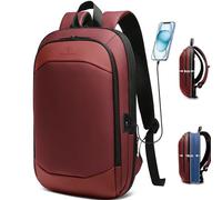 HEROIC KNIGHT Slim Laptop Backpack, Expandable Business Travel Backpack with USB Charging Port, Water-Resistant Anti Theft Laptop Rucksack, Lightweight Computer Work Bag For Men Women, Fits 17.3 Inch