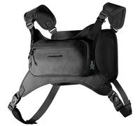 Heroic Knight X-Pac Running Chest Pack for Men Women | Waterproof Chest Bag with Phone Holder, Lightweight Training Pack, Adjustable Running Gear for Jogging Cycling Hiking-Black