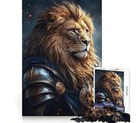 Heroic Lion Warrior Adult Jigsaw Puzzles1000 Pieces Cognitive Boost Fine Thick Family Bond Santa Present (38x26cm)