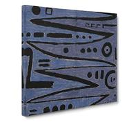 Heroic Strokes Of The Box by Paul klee Classic Painting Canvas Wall Art Print Ready to Hang, Framed Picture for Living Room Bedroom Home Office Décor, 14x14 Inch (35x35 cm)