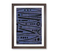 Heroic Strokes Of The Box By Paul Klee Classic Painting Framed Print | A3 Walnut Framed Wall Art | Ready to Hang | Classic Historical Picture | Living Room Bedroom Lounge Office