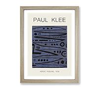 Heroic Strokes Of The Box By Paul Klee Exhibition Museum Painting Framed Print | A2 Oak Framed Wall Art | Ready to Hang | Modern Historical Picture | Living Room Bedroom Lounge Office