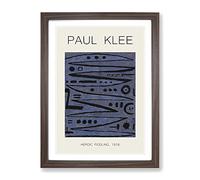 Heroic Strokes Of The Box By Paul Klee Exhibition Museum Painting Framed Print | A3 Walnut Framed Wall Art | Ready to Hang | Modern Historical Picture | Living Room Bedroom Lounge Office