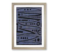 Heroic Strokes of The Box by Paul Klee Framed Print | A2 Oak Framed Wall Art | Ready to Hang | Modern Nature Picture | Living Room Bedroom Lounge Office