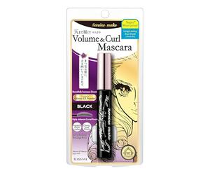 HEROINE MAKE by KISSME Volume UP Mascara Super Waterproof WP 01 Black | with Ultra Volumizing for Even Long-Lasting and Curl Eyelash for Women