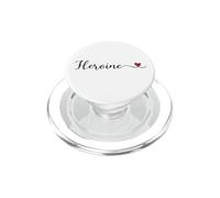 Heroine with a Heart cute Typography Design PopSockets PopGrip for MagSafe