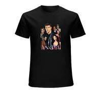Herokind16 - Angel Tv Series The Good Guys David Boreanaz Charisma Carpenter Gift for Men Girls Unisex 100% Cotton Short Sleeve T-Shirt Black XXXL