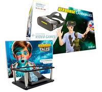Heromask 2-in-1 Educational Bundle - Languages + Values-Based Stories in Virtual Reality & Holograms | Original Gift for Kids Aged 5-12, Ideal for Birthdays or Christmas | Compatible with iPhone & And
