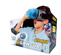 Heromask VR Headset for Kids 5-12 · Language Games in Virtual Reality | Learn English, Spanish & French through play in VR. iPhone/Android. Original educational gift for kids