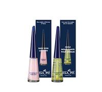 Herome Combi-Pack Nourishing Nail Oil & Ridge Filling Base Coat - Restores Dry and Fragile Nails, Smoothens Uneven Nails - 2 * 10ml.