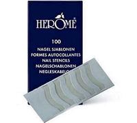 Herome Nail Stencils - Tool to Draw Beautiful, Even White-Tips (for French Manicure) - 1 * 100pcs.