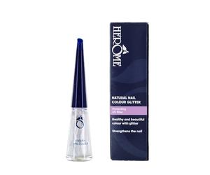 Herome Natural Nail Colour Glitter With Strengthening effect - Nail Polish That Protects Nails From Tearing - For The Ultimate Party Look - 10ml.