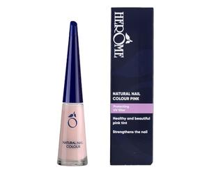 Herome Natural Nail Colour Pink Polish With Strengthening effect - nail polish that protects from tearing. For a French Manicure. - 10ml.