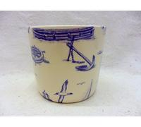 Heron Cross Pottery Blue Nautical Small Sugar Bowl