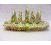 Heron Cross Pottery William morris golden lilly design toast rack