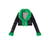 Heron Preston faux-fur mesh cardigan - Black M-L