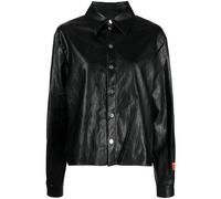 Heron Preston shimmer-finish long-sleeve shirt - Black M-L