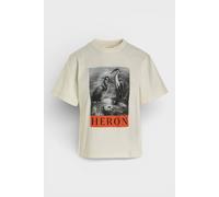 Heron Preston Women's Short Sleeve Logo T-Shirt in Off White | Size: XS