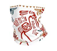 Heron South America Native Tribal Retro Women Men Snoods Windproof Snood Scarf Warm Neck Warmer For Winter Cold Weather Motorcycle Outdoor