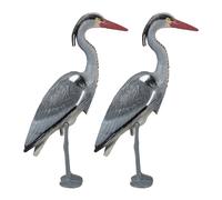 Heron statue Garden Ornament Outdoor Sculpture Weatherproof Heron Decoy Grey