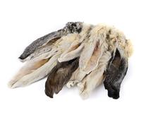 HERONS 5kg Premium Rabbit Ears with Fur - PREMIUM RABBIT EARS - 100% Natural Dog Treats Chews, Perfect for BARF Diet, Hypoallergenic Chew for Puppies, Adults & Seniors