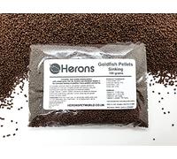 HERONS - Goldfish Pellets, Sinking Pellets for All Goldfish Varieties and Koi Fry - Multi-ingredient with Wheat Germ, Lecithin and Stabilised Vitamin C - High Protein - 100 grams