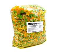 HERONS - Pond Flakes 1 KG - 10L - For Koi, Carp and Other Pond and Coldwater Fish - With Essential Vitamins, Minerals and Trace Elements - Supports H