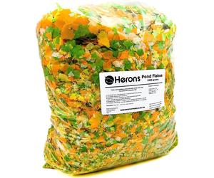 HERONS - Pond Flakes - For Koi, Carp and Other Pond and Coldwater Fish - With E