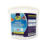 HERONS - Pond Sticks Mix Ultralight - Floating Sticks for Koi, Carp and Coldwater Fish - Immune System Boost - With Spirulina and Paprika - Complete Feed for Pond Fish - 10L Bucket