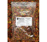 HERONS - Tropical Flakes - For all Tropical Fish - Guppies, Bettas, Neons, Cichlids, Angelfish, Swordtails - Multi-Nutrient Complex - Supports Growth, Colouration and Immune System - 100 Grams