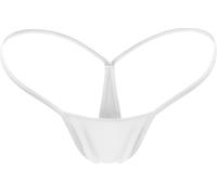 HEROPIE G-string Thongs for Women Seamless Thong Low Rise Micro Back Bikini Bottom No Show Panties Underwear, 10 Packs, Pure White 1 Pack, XS