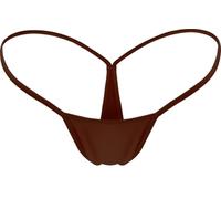 HEROPIE G-string Thongs for Women Seamless Thong Low Rise Micro Back Bikini Bottom No Show Panties Underwear, 10 Packs, Deep Mocha 1 Pack, S