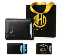 Hero's ID Leather Bat ID Wallet - Superhero Mask - Slim Card Holder, Bat ID - Black